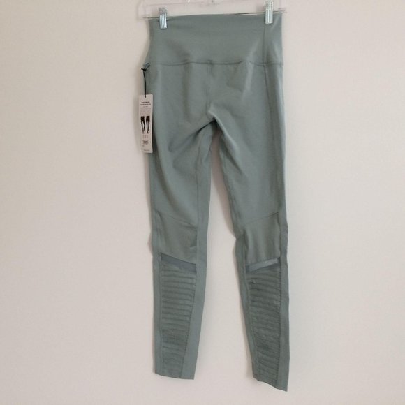 NWT Alo Yoga Moto High Waist Leggings Laurel Blue - Picture 7 of 11